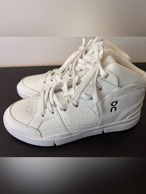 On Running White High-Top Athletic Sneakers